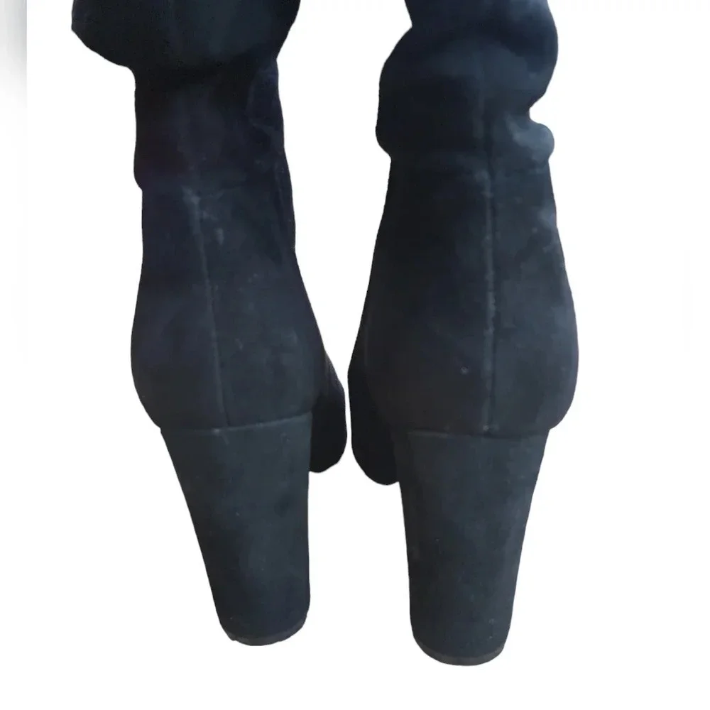 Marc Fisher Gomer Heeled Black Suede Boot Womens 7.5 NWT - Picture 8 of 11